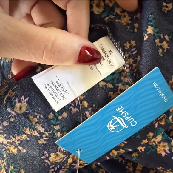 NEW Cipshe Alison Ditsy Floral Peasant Sleeve Mini Dress - Picture 7 of 12